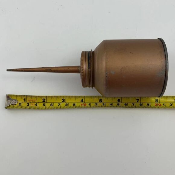 Vintage Copper Tone Oiler Oil Can - Picture 3 of 3